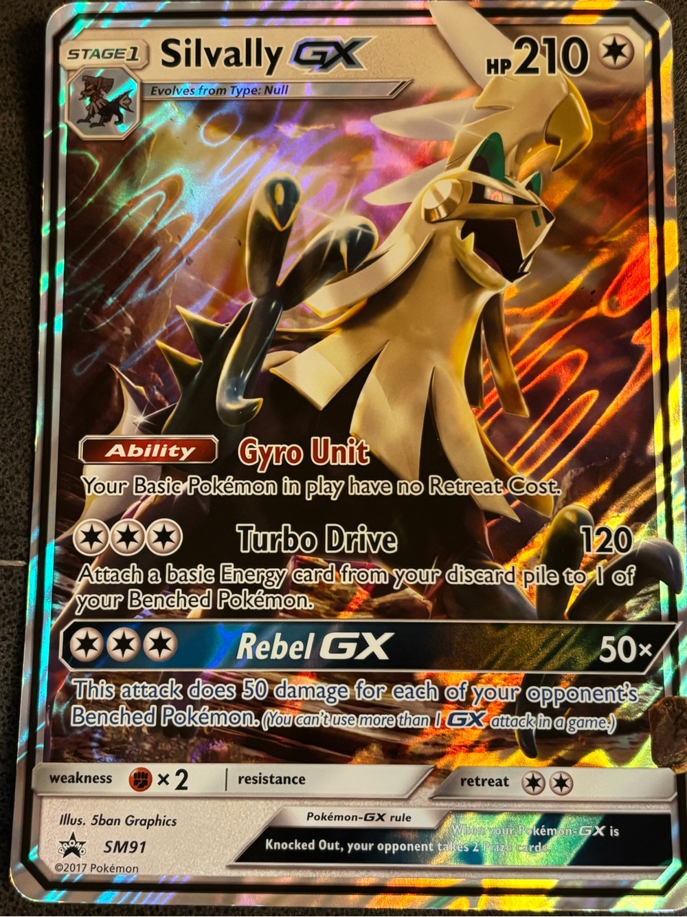Silvally GX JUMBO Holographic Trading Card Pokemon